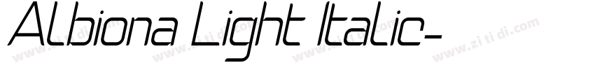 Albiona Light Italic字体转换